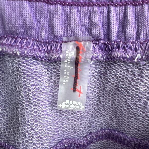 New Free People Movement All Star Logo Purple Shorts Women's Size Large - Picture 5 of 6